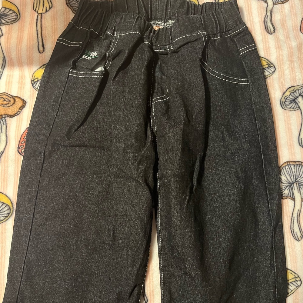 Kids Black Denim Pants